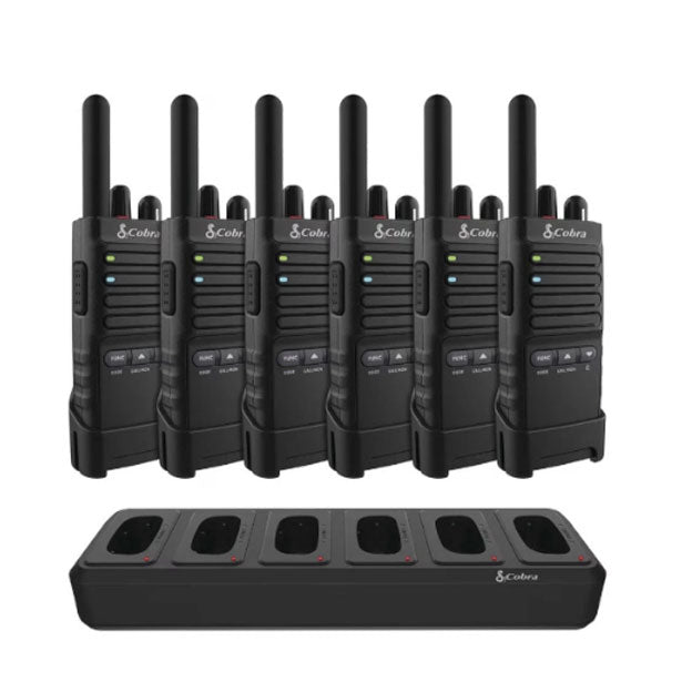 Cobra PX650 Walkie Talkies, Six Pack Two Way Radios Cobra