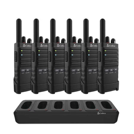 Cobra PX650 Walkie Talkies, Six Pack Two Way Radios Cobra