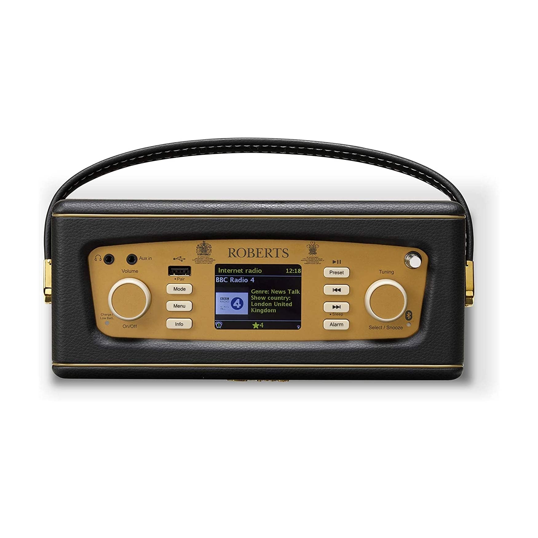 Roberts Revival iStream 3L DAB+/FM Internet Smart Radio with Bluetooth in Black Digital Radios Roberts   