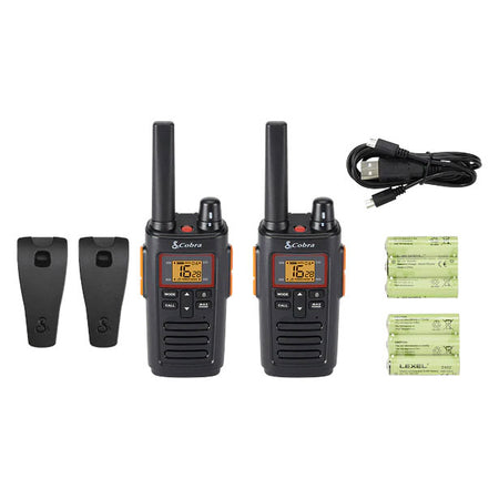 Cobra RX380 Walkie Talkie, Twin Pack Two Way Radios Cobra
