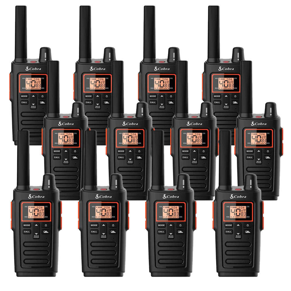 Cobra RX380 Walkie Talkie, Twelve Pack Two Way Radios Cobra