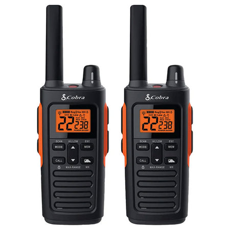 Cobra RX680 Walkie Talkies, Twin Pack Two Way Radios Cobra