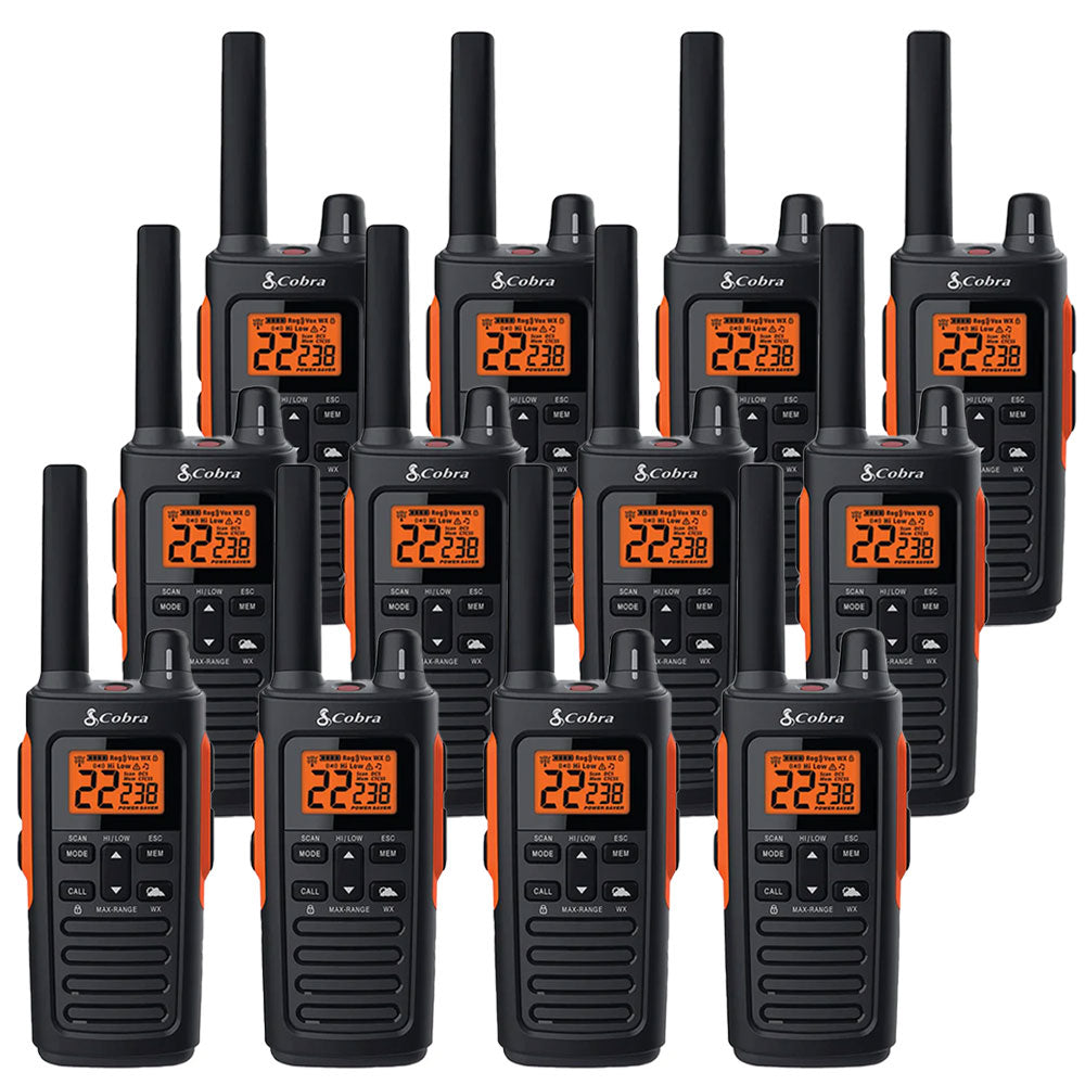 Cobra RX680 Walkie Talkies, Twelve Pack Two Way Radios Cobra