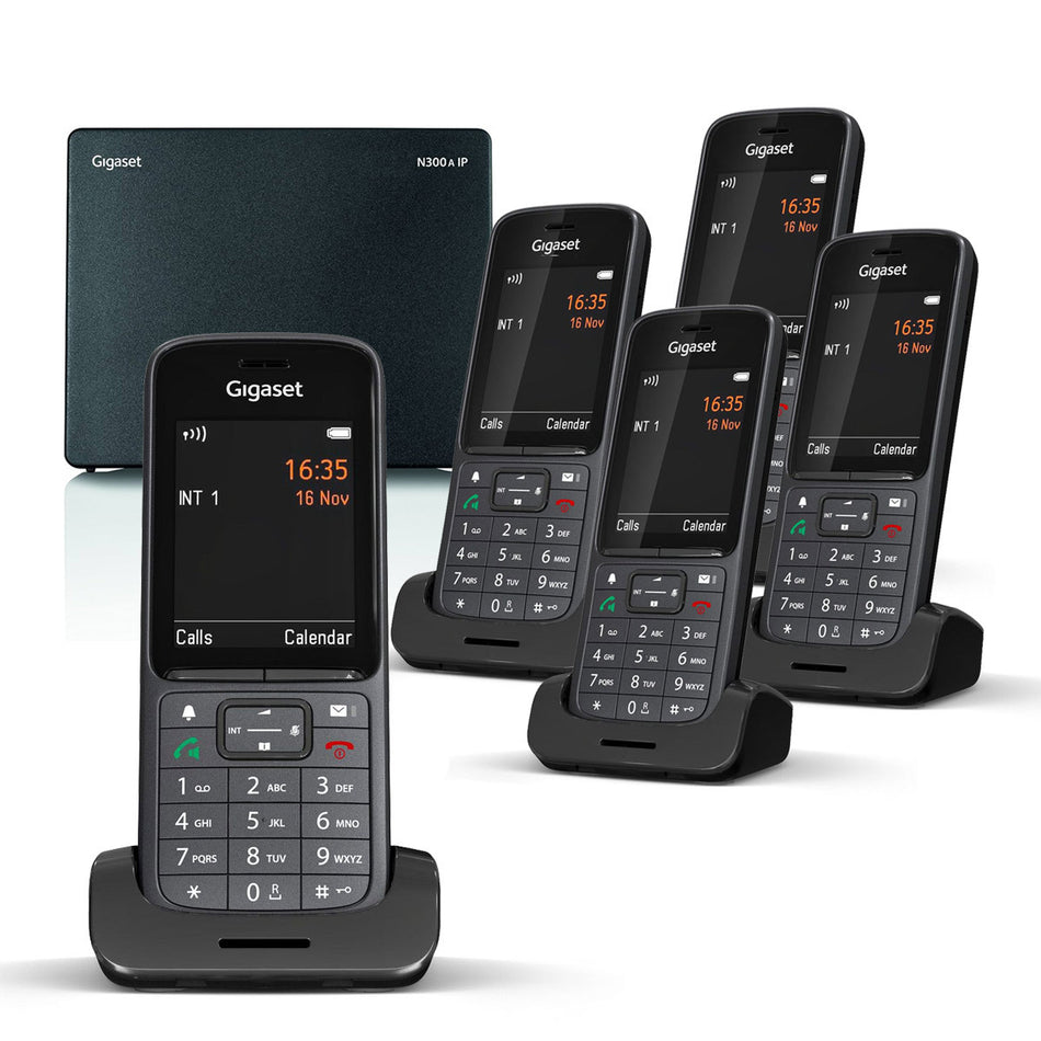 Gigaset SL800 Premium VOIP Cordless Phone, Five Handset