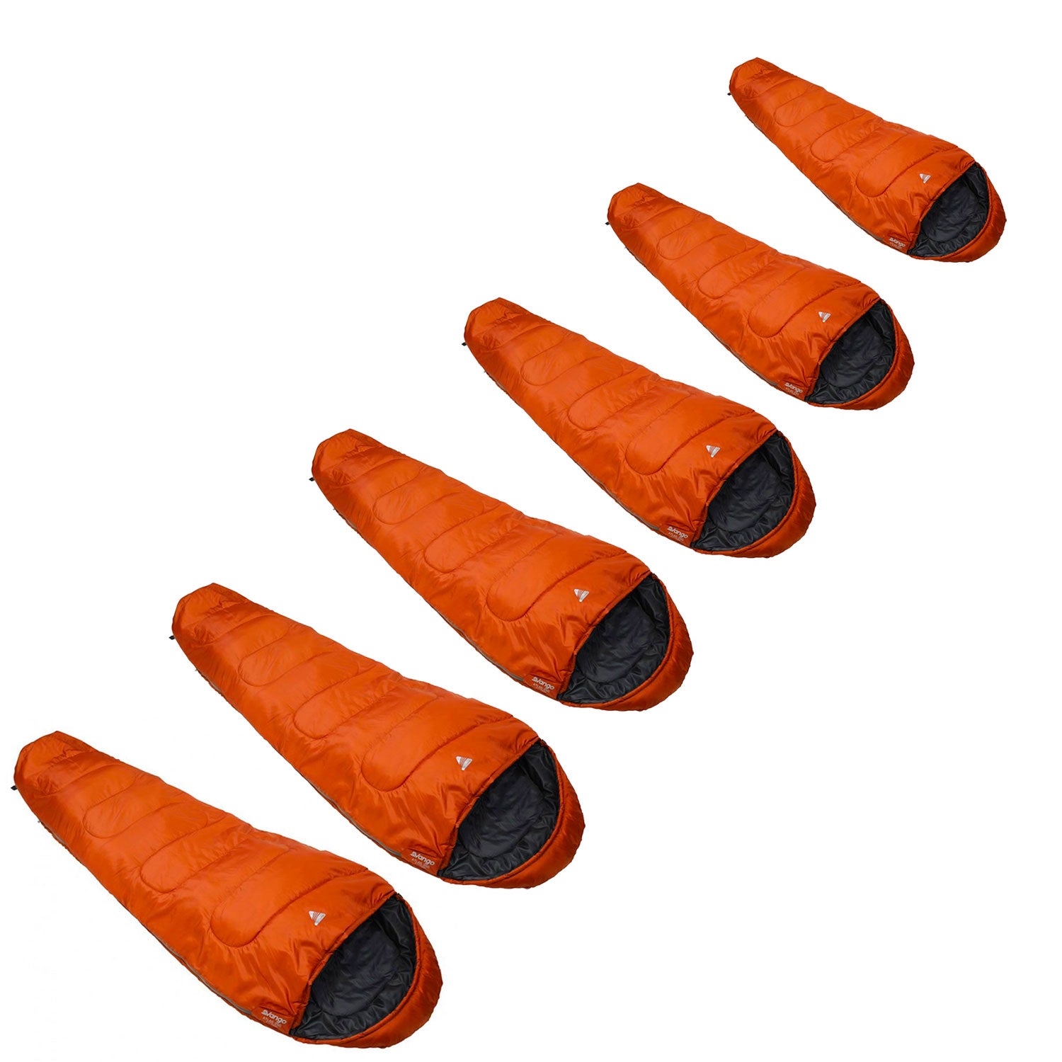 Vango Atlas 250 Sleeping Bag - Orange - Six Pack Sleeping Bags Vango   