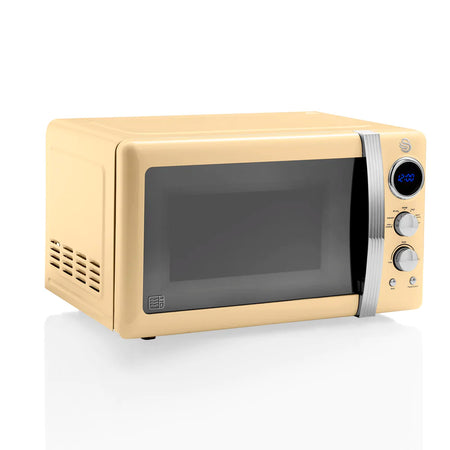 Swan 800W Digital Retro Microwave - Cream Microwaves Swan   