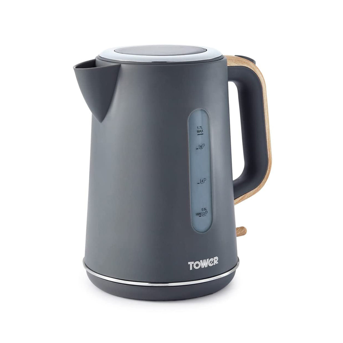 Bollitore Scandi Fast Boil 1,7L - Navy E Legno Testurizzato, George Home - Foto 1