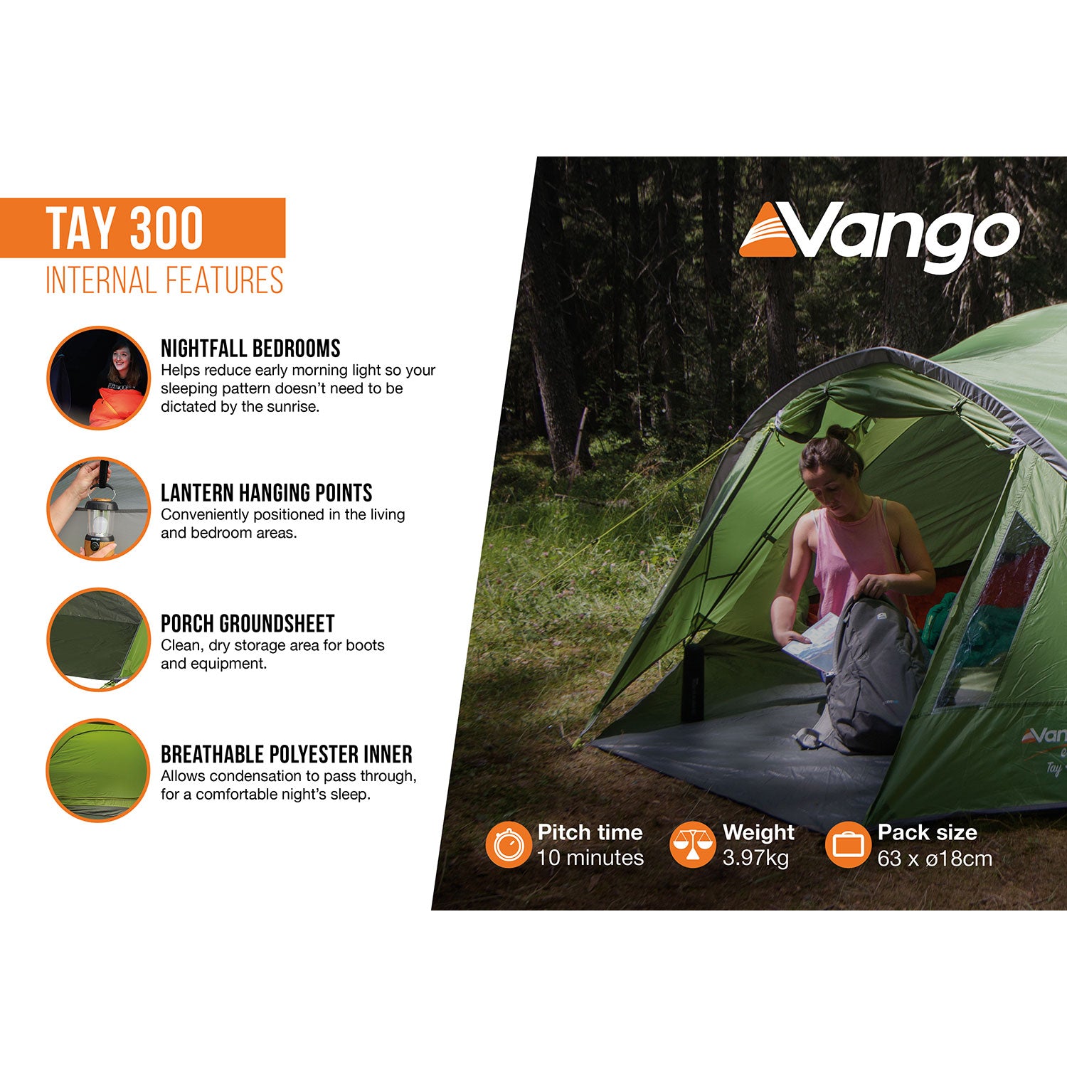 Vango 3 bedroom clearance tent