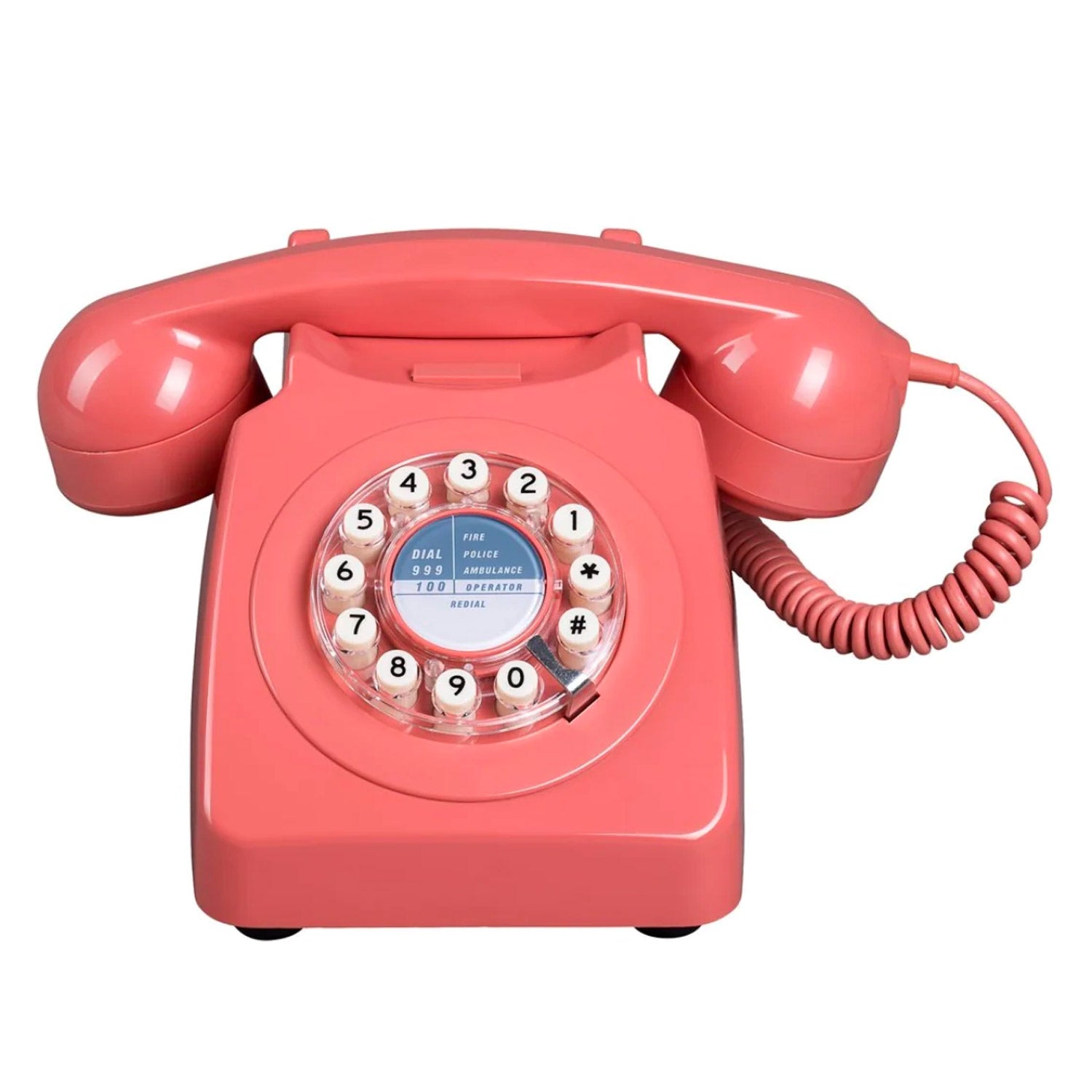 Wild Wood Retro 746 Telephone in Burnt Terracotta - liGo.co.uk