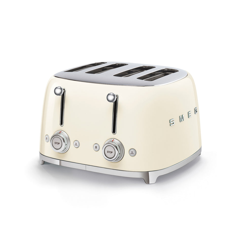 Smeg 50s Retro-Style 4 Slice Toaster in Cream