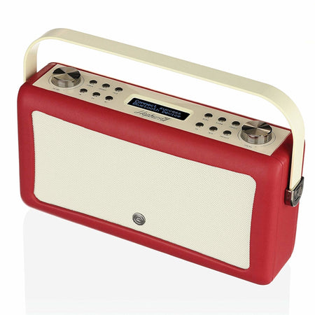VQ Hepburn Mk II Portable DAB+/FM Radio & Bluetooth Speaker with Rechargeable Battery Pack in Red - 3