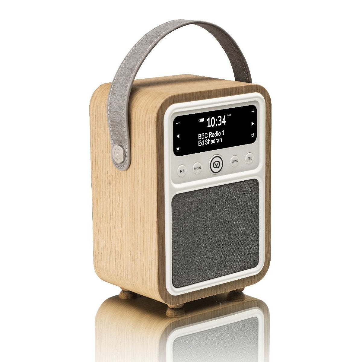 VQ Monty Portable DAB/FM Radio & Bluetooth Speaker with Rechargeable Battery Pack in Oak - 2