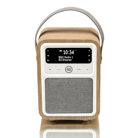 VQ Monty Portable DAB/FM Radio & Bluetooth Speaker with Rechargeable Battery Pack in Oak - 6